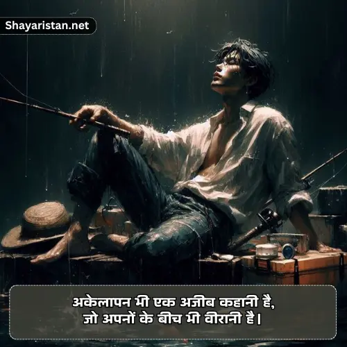 Heart Touching Khamoshi Akelapan Shayari in Hindi